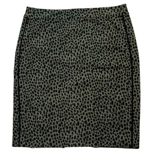 🌸2/$25 NWOT Ann Taylor Black Tan Taupe Cheetah print pencil skirt mini